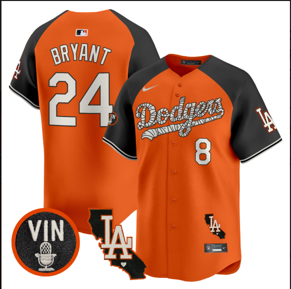 Men Los Angeles Dodgers #24 Bryant 2025 orange Limited Stitched Jersey->women mlb jersey->Women Jersey